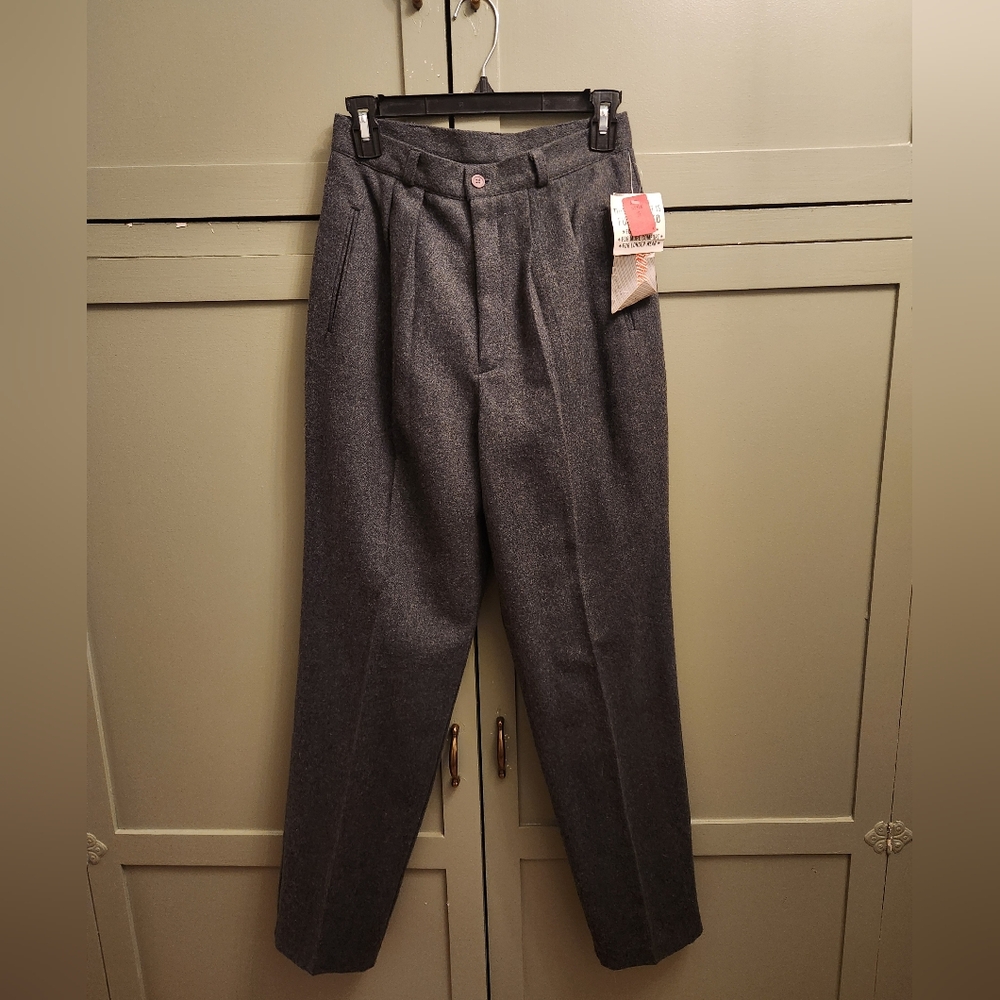 Requirements Vintage Gray Wool Slacks